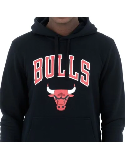 Sudadera estilo Pulóver Chicago Bulls Team Logo, Negro