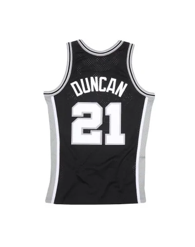 Camiseta Leyenda Tim Dunkan 21 San Antonio Spurs Swingman