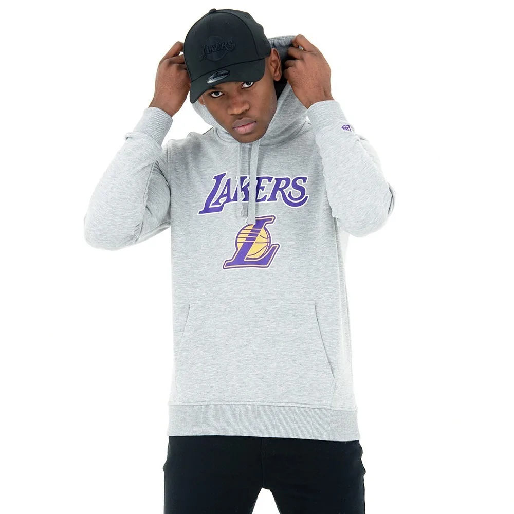 Sudadera estilo Pulóver L.A Lakers Team Logo, Gris