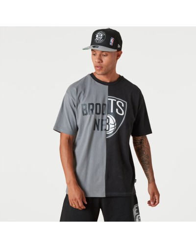 Camiseta gris gráfica de Brooklyn Nets Split