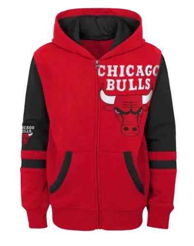 Sudadera Chicago Bulls Full Zip Fleece Junior Outerstuff