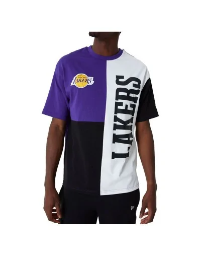 Camiseta New Era LA Lakers NBA Cut And Sew Morada Oversized