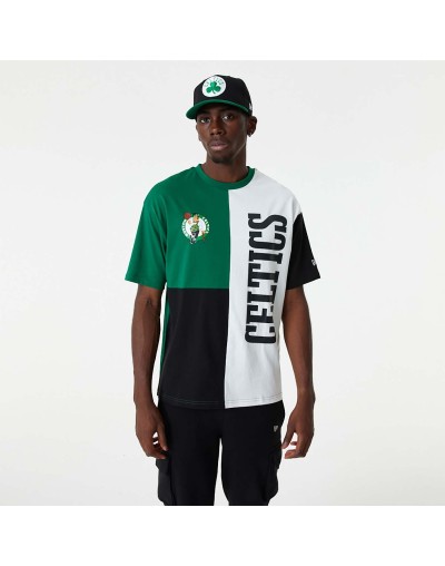 Camiseta New Era Boston Celtics NBA Cut And Sew Green Oversized