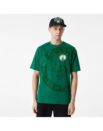 Camiseta NBA Logo Boston Celtics Oversized Verde