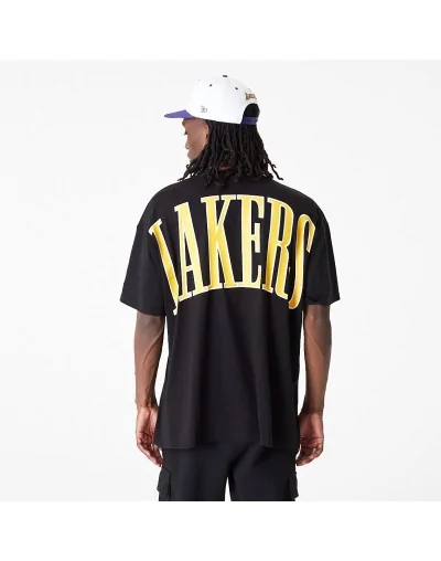 Camiseta New Era L.A. Lakers NBA Arch Wordmark Oversized