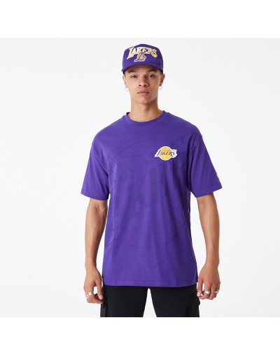 Camiseta New Era LA Lakers NBA Logo Oversized Lila