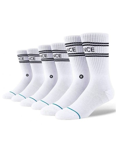 Calcetines Stance Basic 3 Pack Crew Blanco