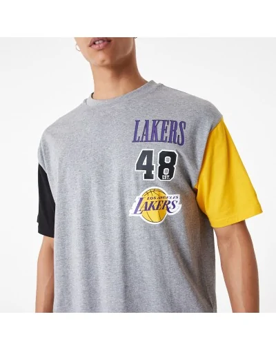 Camiseta New Era LA Lakers NBA Cut Sew Oversized