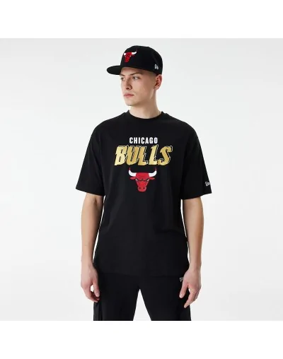 Camiseta New Era Chicago Bulls Team Script Oversized